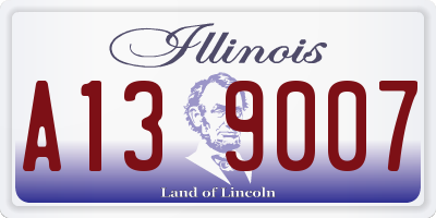 IL license plate A139007