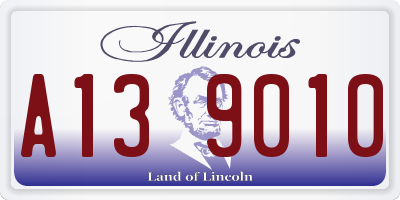 IL license plate A139010