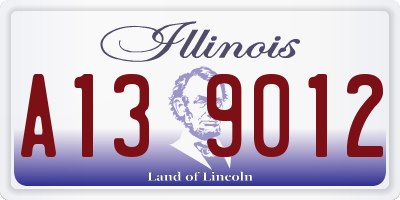 IL license plate A139012