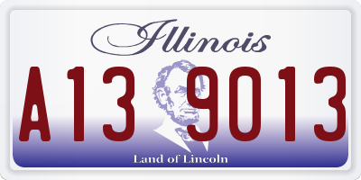 IL license plate A139013