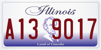 IL license plate A139017