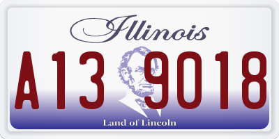 IL license plate A139018