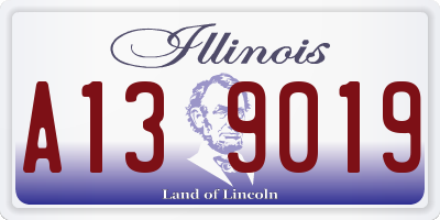 IL license plate A139019
