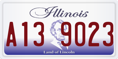 IL license plate A139023