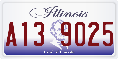 IL license plate A139025