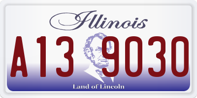 IL license plate A139030