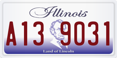 IL license plate A139031