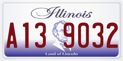 IL license plate A139032