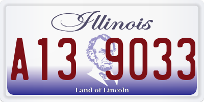 IL license plate A139033