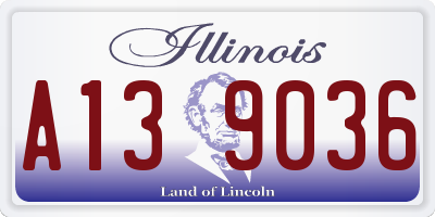 IL license plate A139036