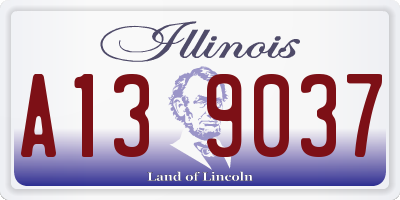 IL license plate A139037