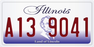 IL license plate A139041