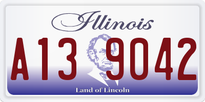IL license plate A139042