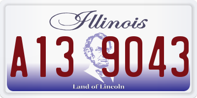 IL license plate A139043