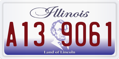 IL license plate A139061