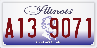 IL license plate A139071