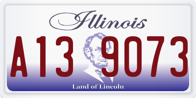 IL license plate A139073