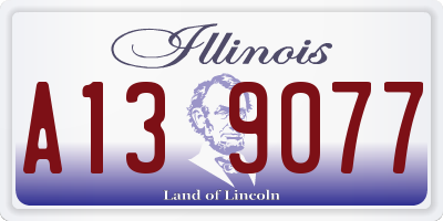 IL license plate A139077
