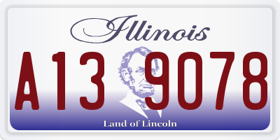 IL license plate A139078