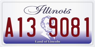 IL license plate A139081