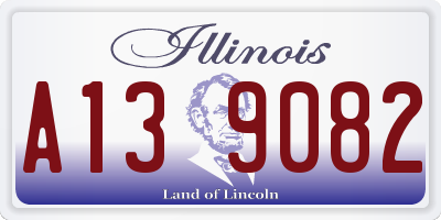 IL license plate A139082