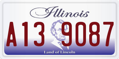 IL license plate A139087