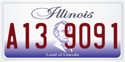 IL license plate A139091