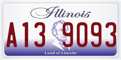 IL license plate A139093