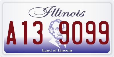 IL license plate A139099