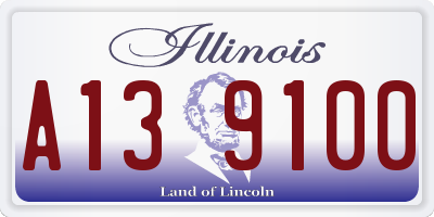 IL license plate A139100