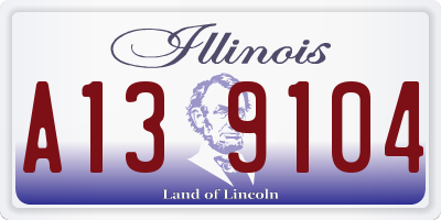 IL license plate A139104