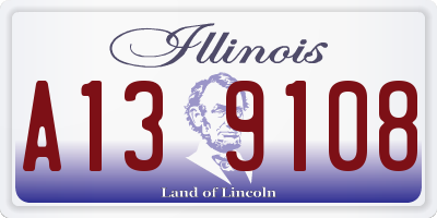 IL license plate A139108