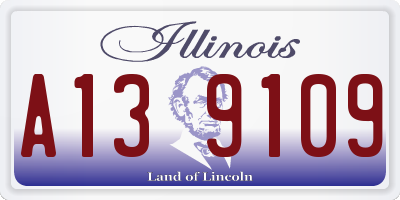 IL license plate A139109