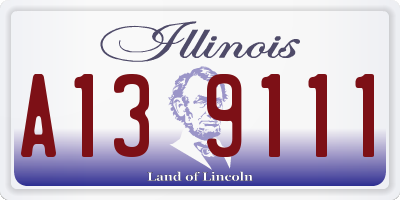 IL license plate A139111