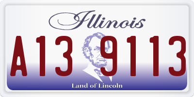 IL license plate A139113