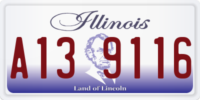 IL license plate A139116