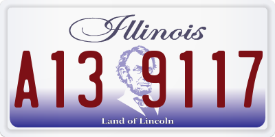 IL license plate A139117