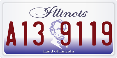 IL license plate A139119