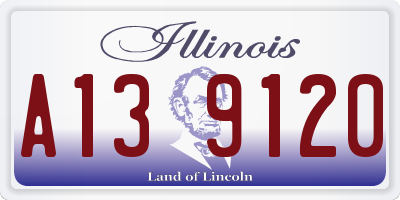 IL license plate A139120