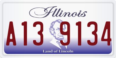 IL license plate A139134