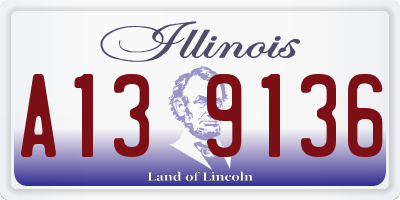 IL license plate A139136