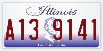IL license plate A139141
