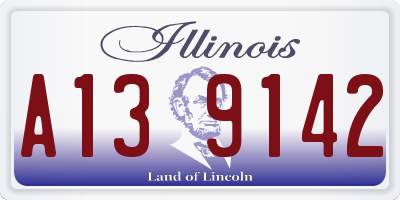 IL license plate A139142