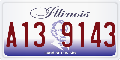IL license plate A139143