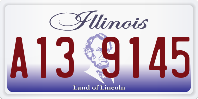 IL license plate A139145