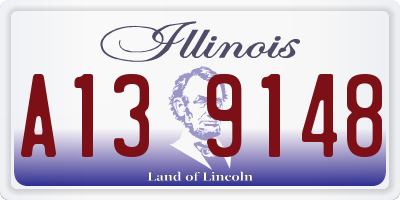 IL license plate A139148
