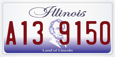 IL license plate A139150