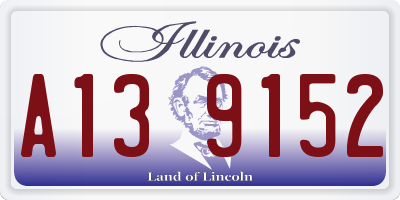 IL license plate A139152