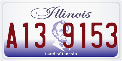 IL license plate A139153
