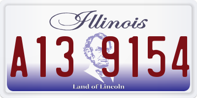 IL license plate A139154